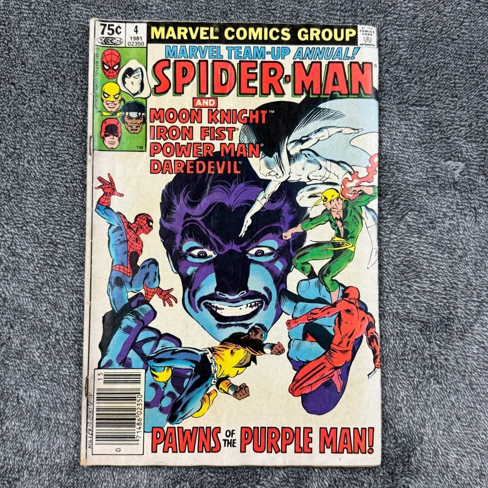Marvel Team-Up Annual‎ #4 1981 Spider-Man Moon Knight Iron Fist Daredevil Comic